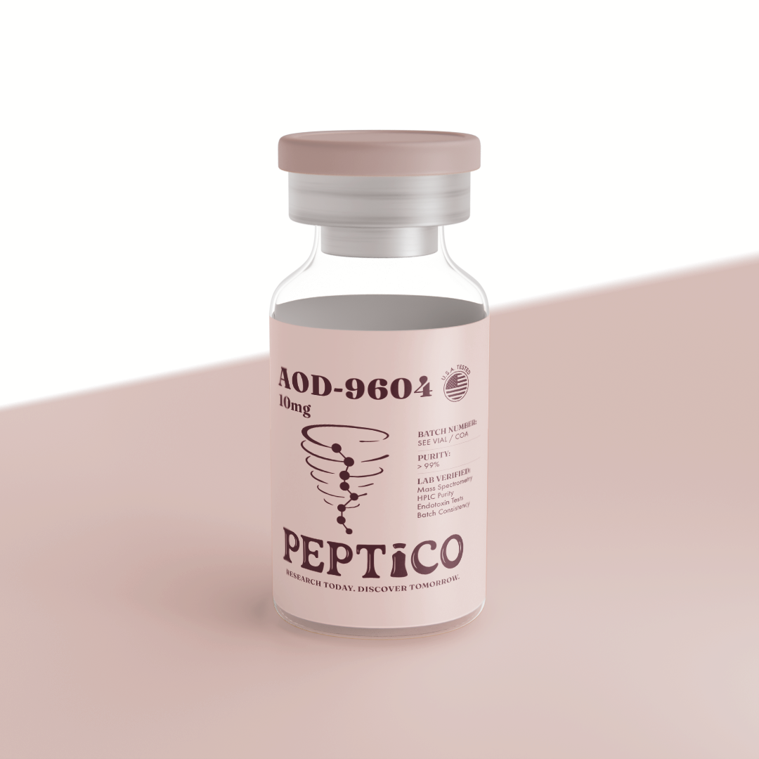 AOD-9604 5mg research peptide by Peptico – COA-documented, third-party tested, verified purity