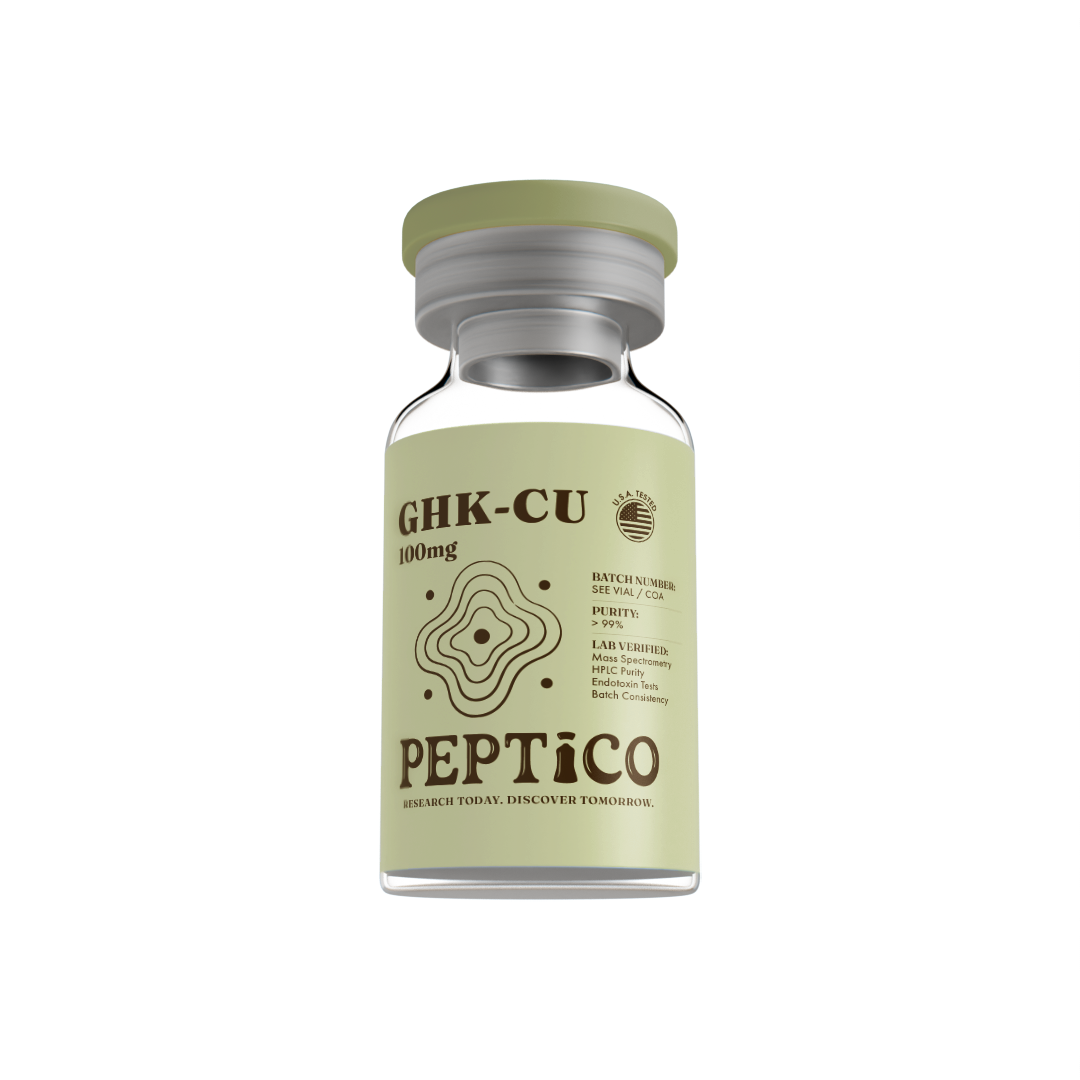 GHK-CU 100mg peptide from Peptico – research-grade, batch-tested, documented certificate of analysis