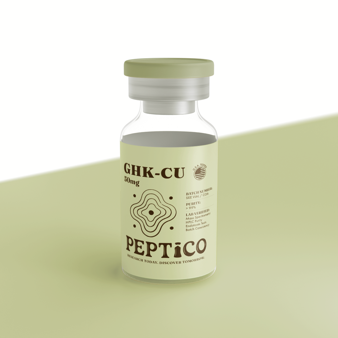 GHK-CU 50mg research peptide by Peptico – COA-documented, third-party tested, verified purity