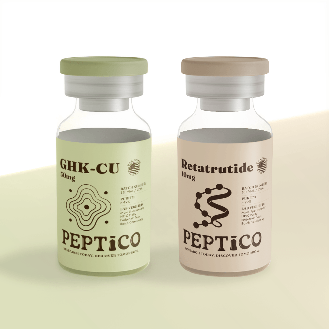 GHK-Reta Duo research bundle by Peptico – COA-documented, third-party tested, verified purity