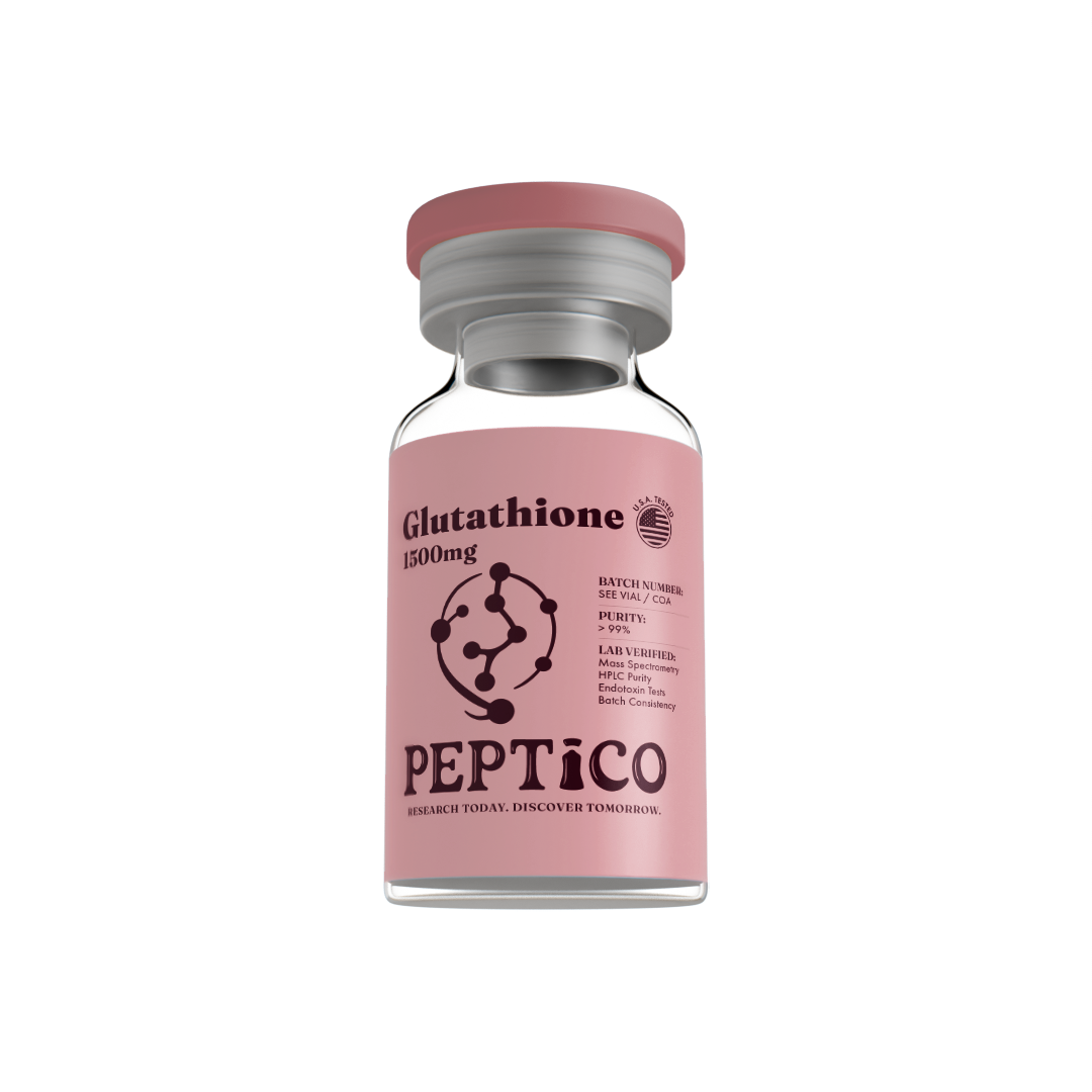 Glutathione 1500mg peptide from Peptico – research-grade, batch-tested, documented certificate of analysis