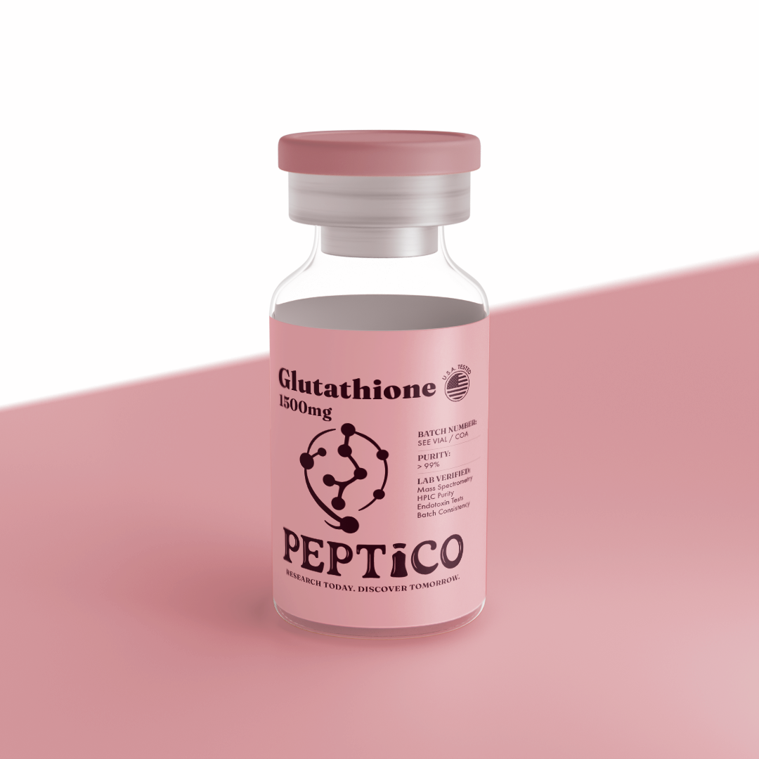 Glutathione 1500mg research peptide by Peptico – COA-documented, third-party tested, verified purity