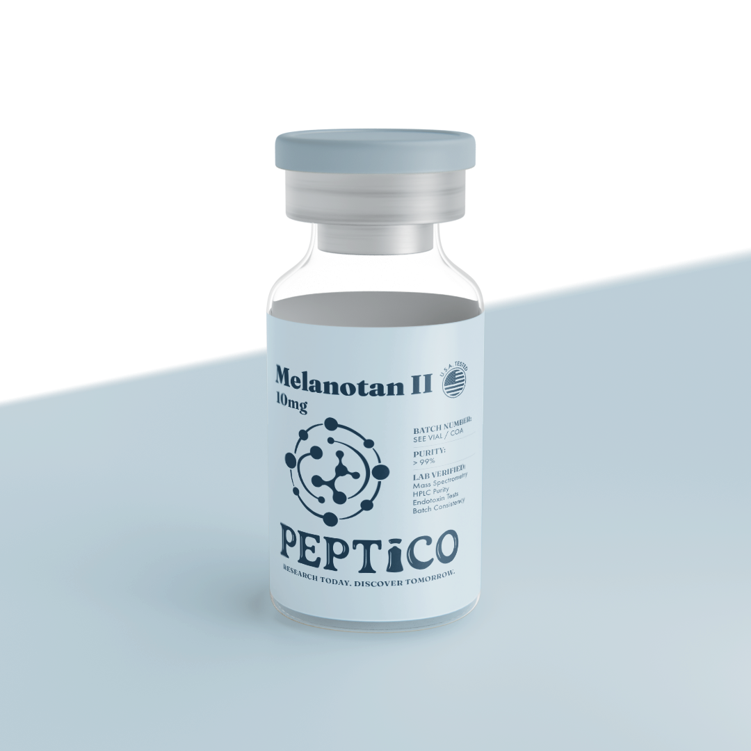 Melanotan II 10mg research peptide by Peptico – COA-documented, third-party tested, verified purity
