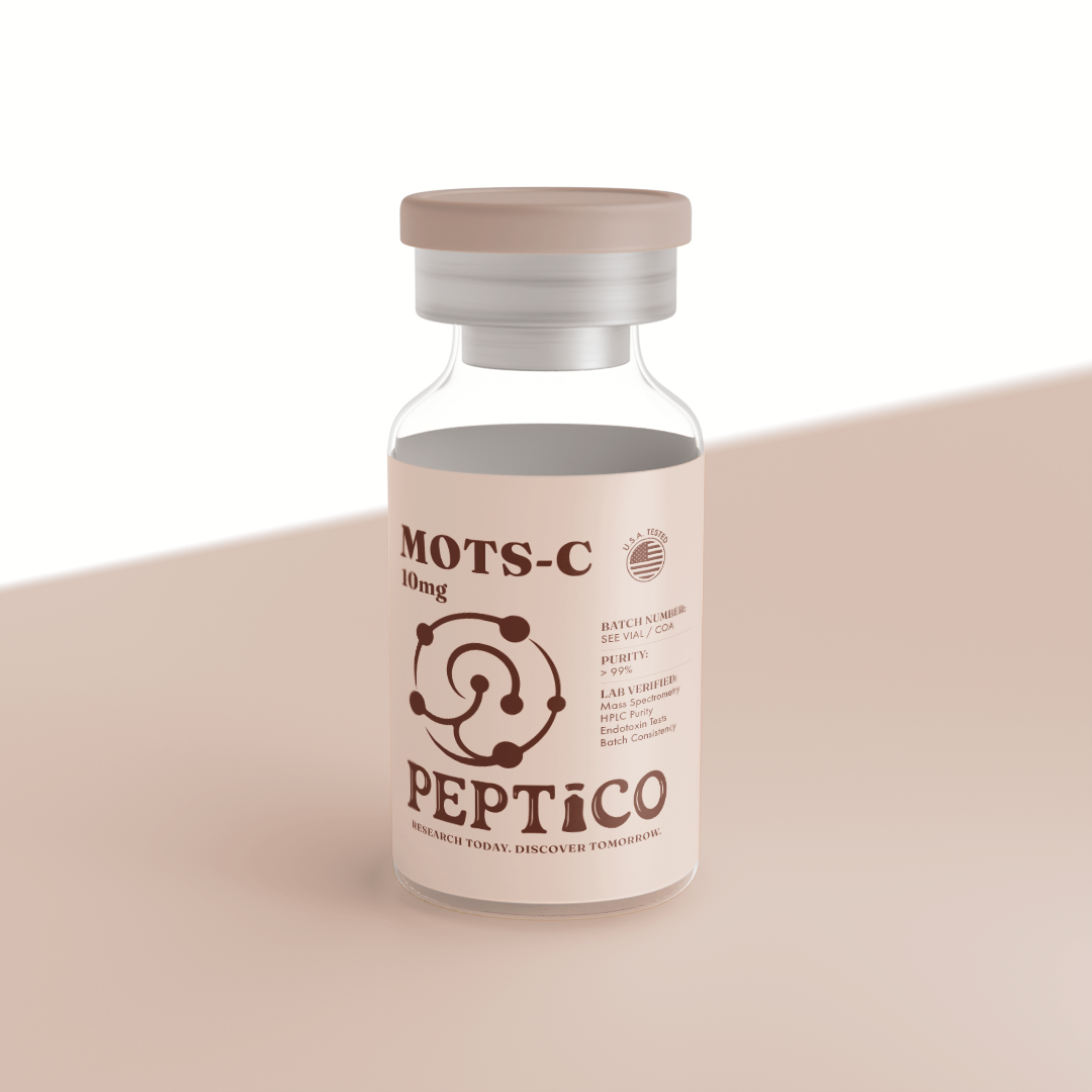 MOTS-C 10mg research peptide by Peptico – COA-documented, third-party tested, verified purity