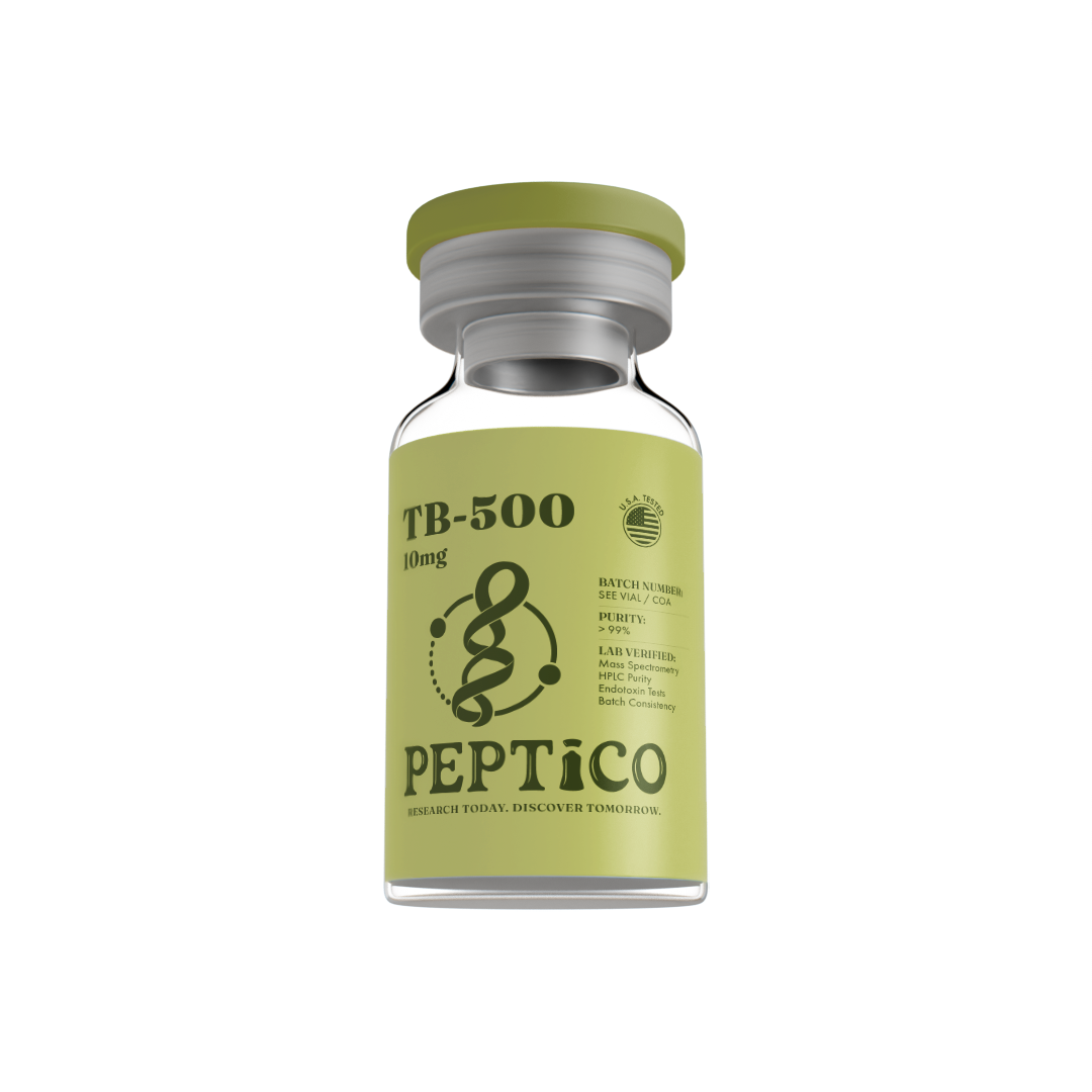 TB-500 10mg peptide from Peptico – research-grade, batch-tested, documented certificate of analysis
