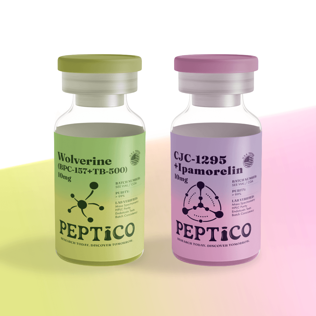 Wolverine & CJC + Ipamorelin Duo bundle from Peptico – research-grade, batch-tested, documented certificate of analysis