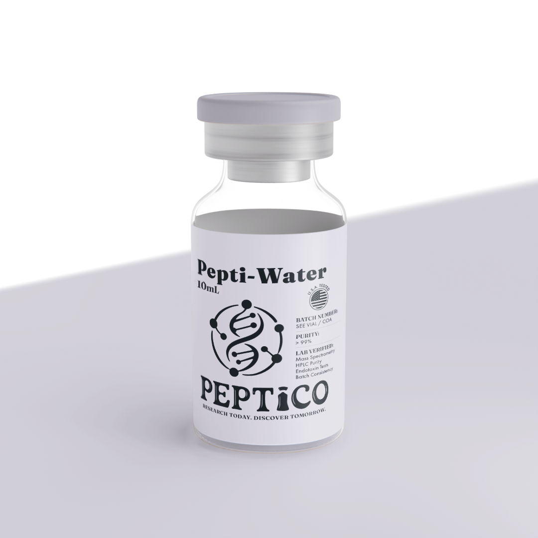 Pepti-Water 10ml research bacteriostatic water solution by Peptico – COA-documented, third-party tested, verified purity