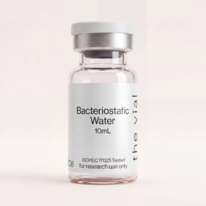 Bacteriostatic Water 10 mL research-grade bacteriostatic water vial — third-party tested, batch-tested with an ISO/IEC 17025 COA, verified purity