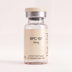BPC-157 10 mg research-grade peptide vial — third-party tested, batch-tested with an ISO/IEC 17025 COA, verified purity